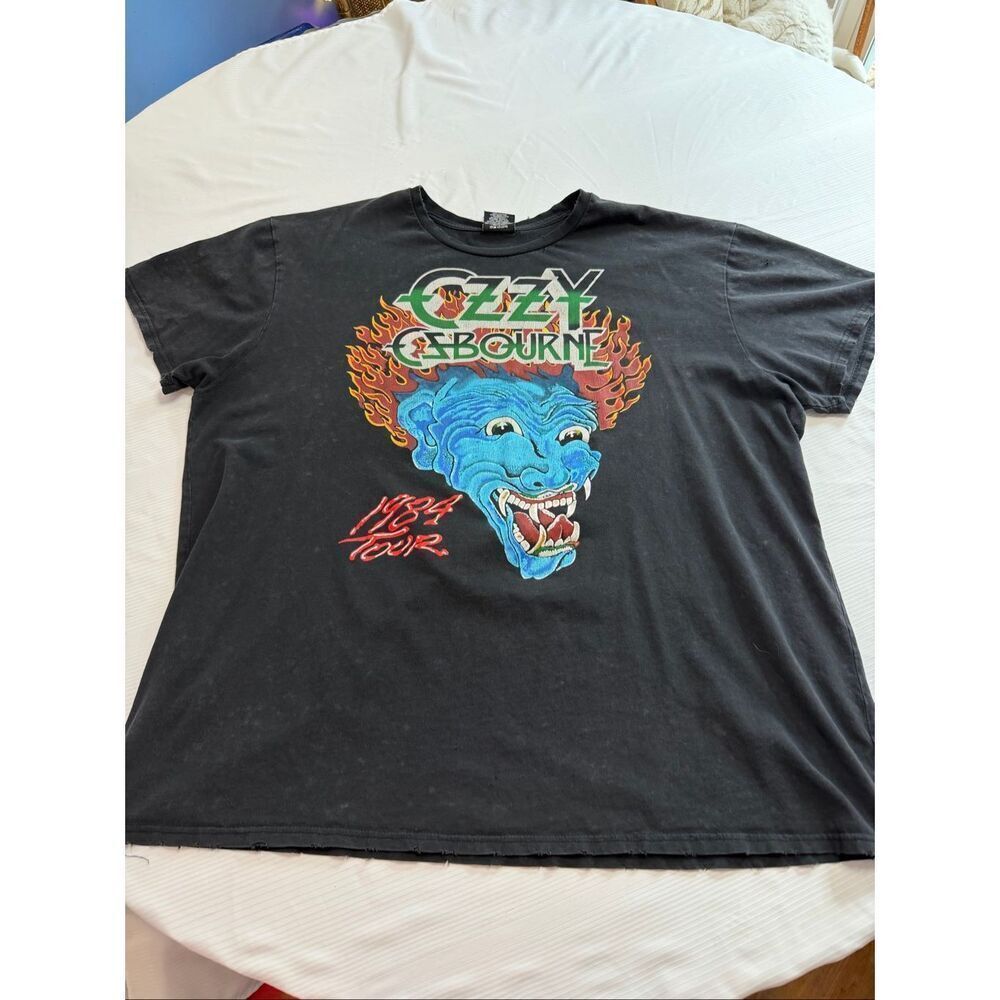 Ozzy Ozbourne Blue Demon Black T-Shirt Size XXL